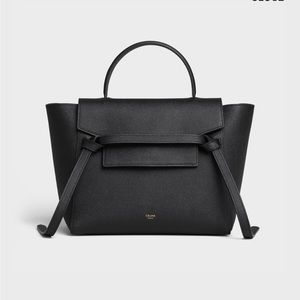 SOLD Celine Micro Belt Bag in black.